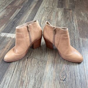 Loeffler Randall Leather Ankle Boots – Nude – Size 8.5B